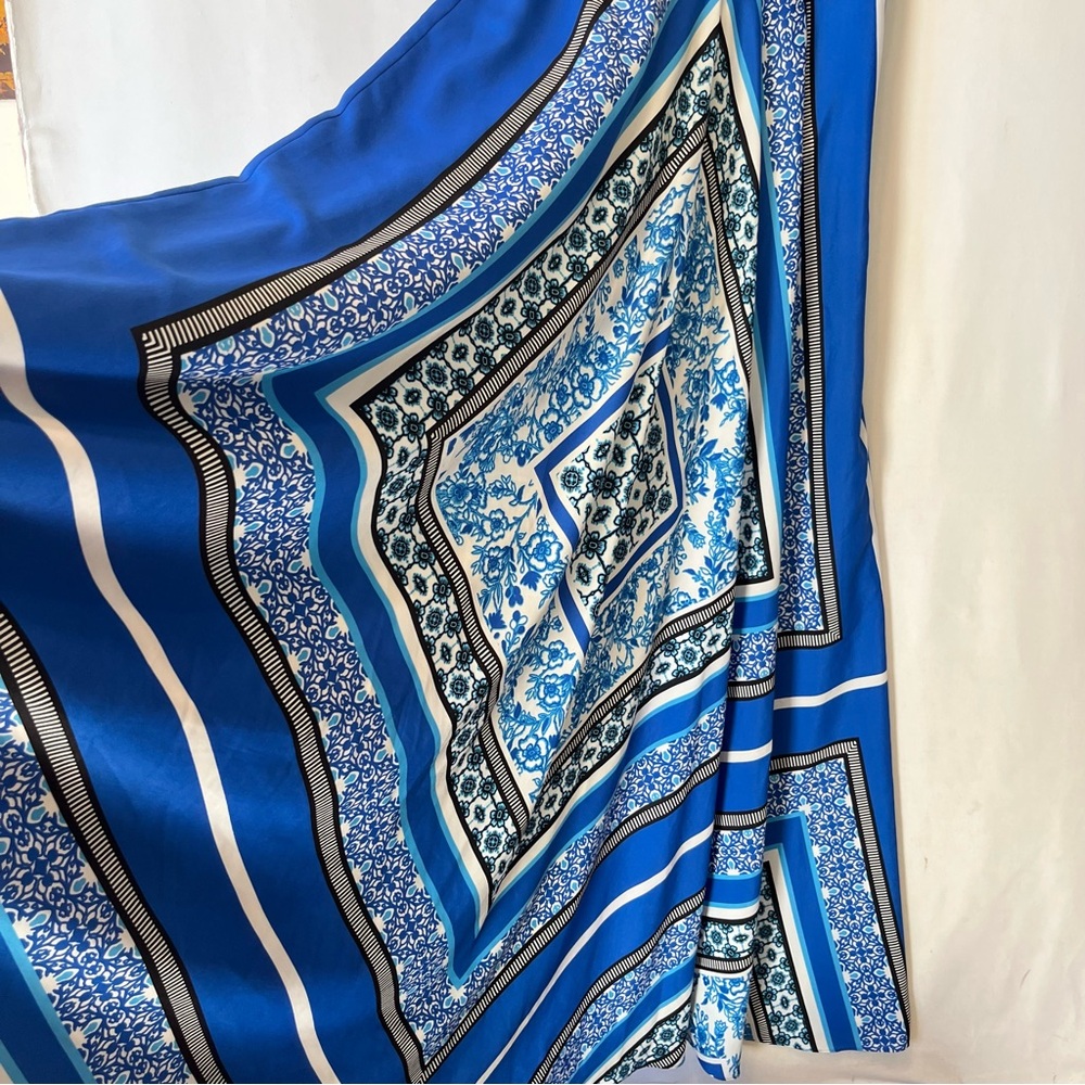 Eliza J Long maxi dress dress 16 Blue Sleeveless Tied Keyhole back Womens Tall - Picture 9 of 11